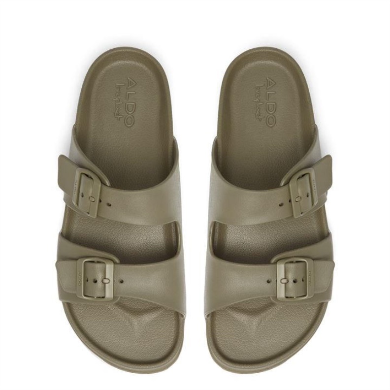 Fashion Khaki Aldo Hideo Flat Sandals Aldo