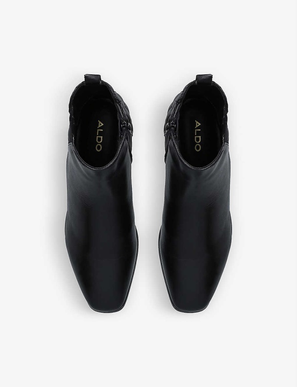 Aldo Fashion Torwenflex Faux-Leather Ankle Boot Black