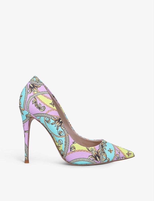Aldo Mult/Other Fashion Stessy Graphic-Print Pointed-Toe Faux-Leather Courts