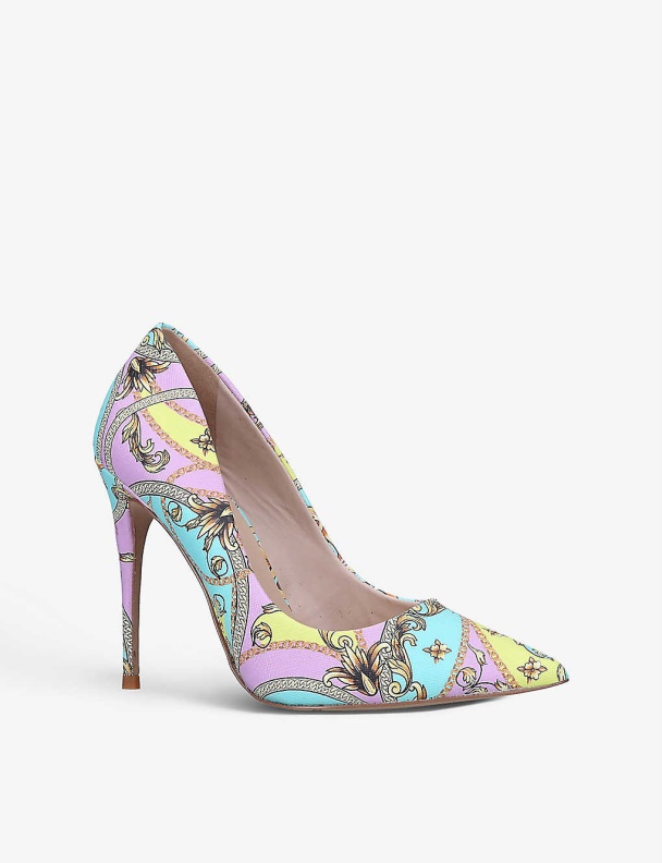 Aldo Mult/Other Fashion Stessy Graphic-Print Pointed-Toe Faux-Leather Courts