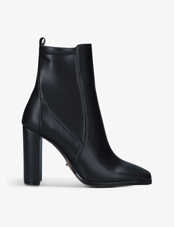 Black Fashion Aldo Aurla Faux-Leather Heeled Ankle Boots