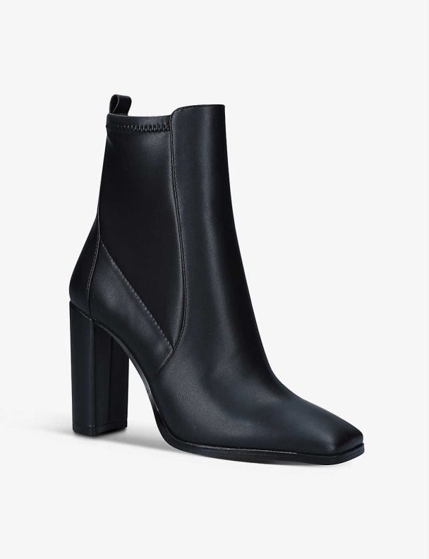 Black Fashion Aldo Aurla Faux-Leather Heeled Ankle Boots