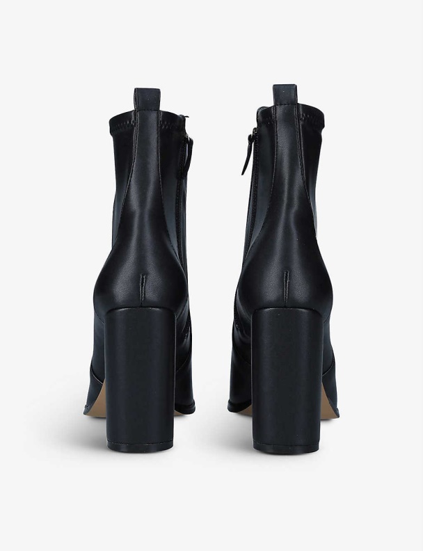 Black Fashion Aldo Aurla Faux-Leather Heeled Ankle Boots