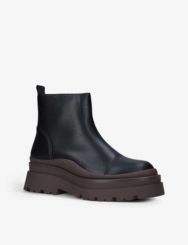 Black March Faux-Leather Ankle Boots Fashion Aldo