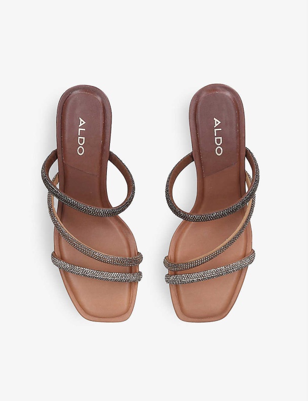 Edawen Strappy Embellished Sandals Brown/Oth Aldo Fashion