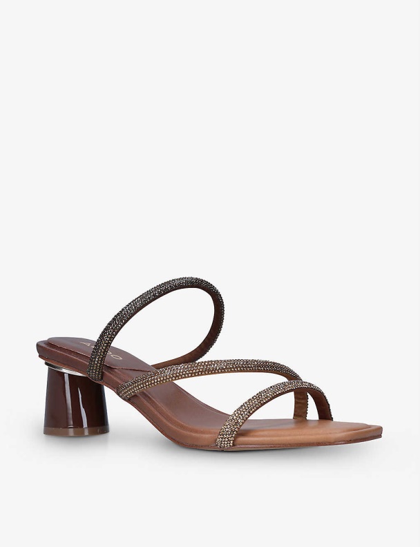 Edawen Strappy Embellished Sandals Brown/Oth Aldo Fashion
