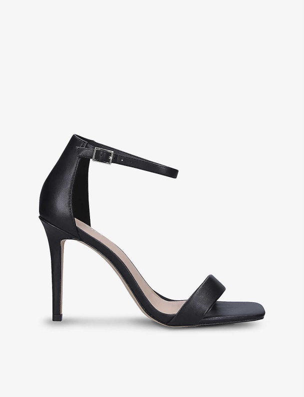 Fashion Aldo Black Afendaven Satin Heeled Sandals