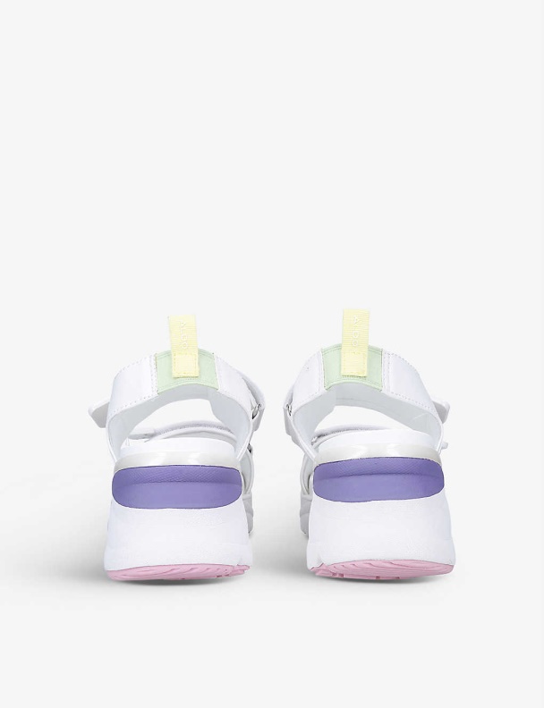 Fashion White Aldo Colbie Woven Wedge-Heel Sandals