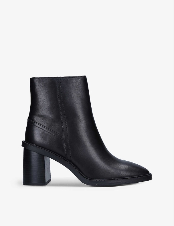 Filly Block-Heel Leather Ankle Boots Fashion Aldo Black