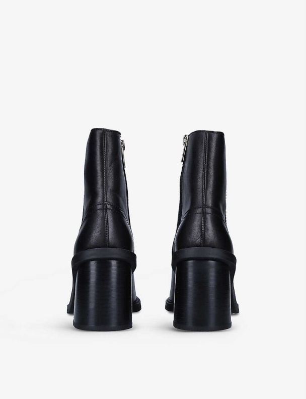 Filly Block-Heel Leather Ankle Boots Fashion Aldo Black