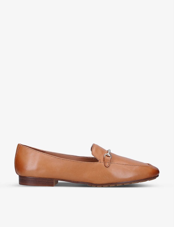 Harriot Square-Toe Leather Loafers Tan Aldo Fashion