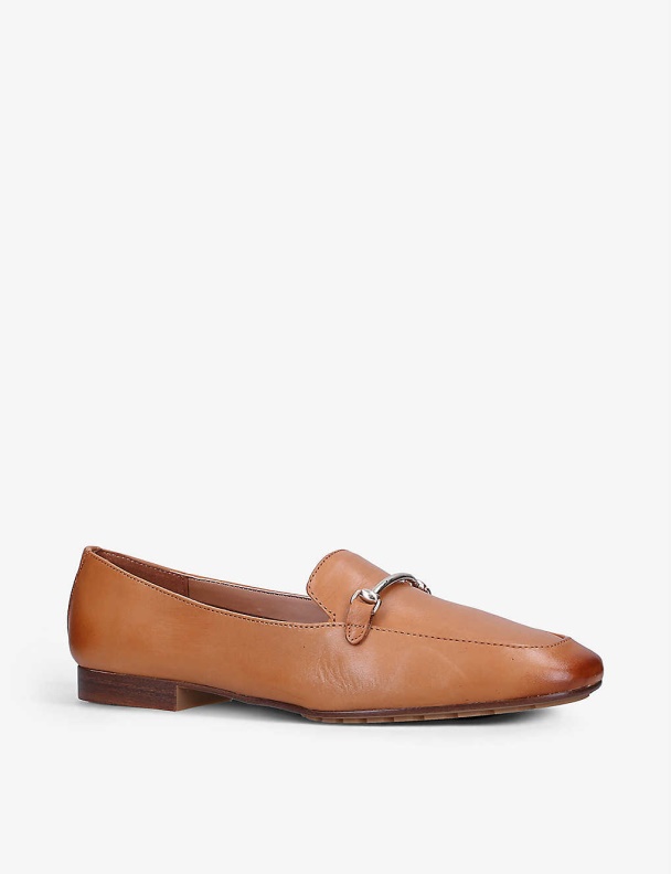 Harriot Square-Toe Leather Loafers Tan Aldo Fashion