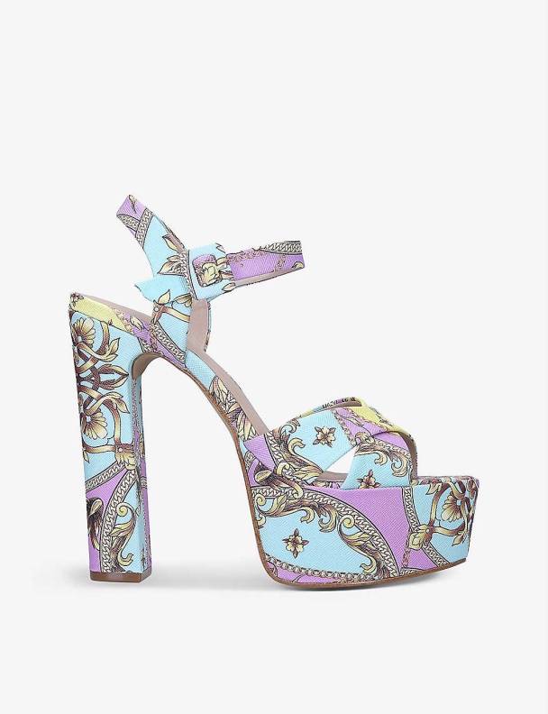 Mult/Other Camelia Graphic-Print Platform-Heel Sandals Aldo Fashion