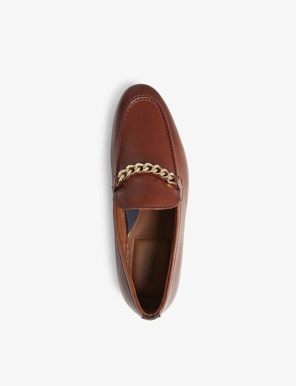 Royton Leather Loafers Cognac Aldo Fashion