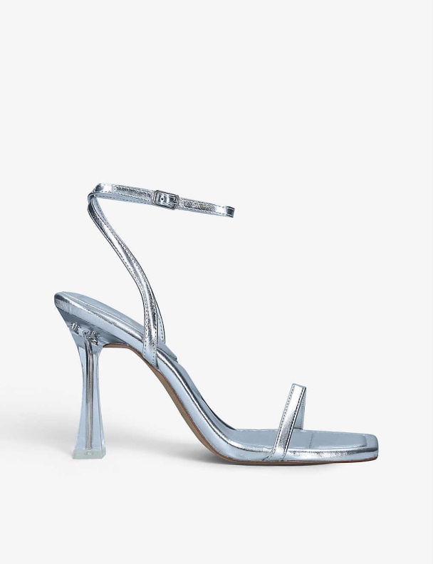 Vivanti Square-Toe Faux-Leather Strappy Sandals Aldo Fashion Silver