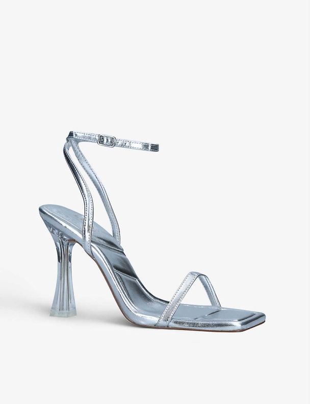 Vivanti Square-Toe Faux-Leather Strappy Sandals Aldo Fashion Silver