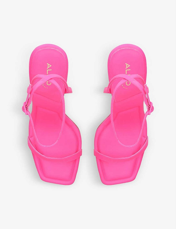 Vivanti Square-Toe Faux-Leather Strappy Sandals Fashion Pink Aldo