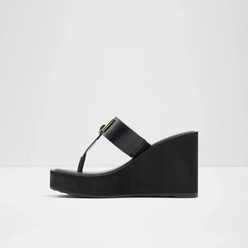 Acarenia Women's Wedge High Heel Sandal Aldo Fashion Black