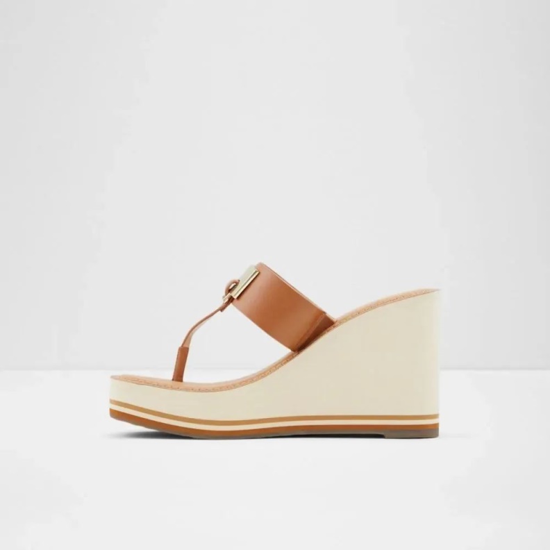 Acarenia Women's Wedge High Heel Sandal Cognac Aldo Fashion