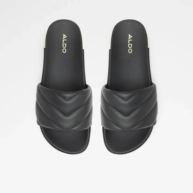 Black Acaswen Women's Round Toe Slide Sandal Aldo Fashion