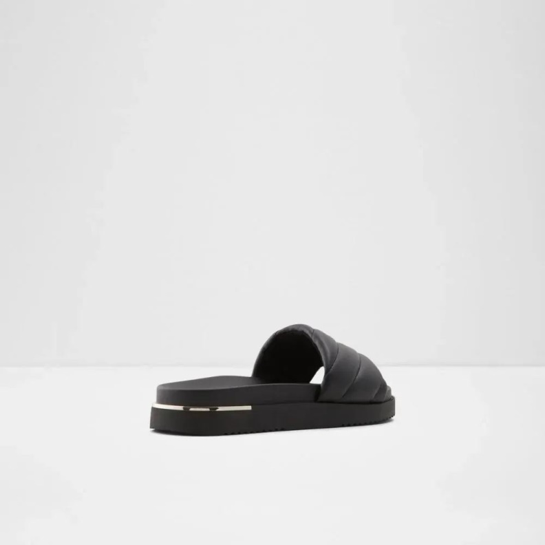 Black Acaswen Women's Round Toe Slide Sandal Aldo Fashion