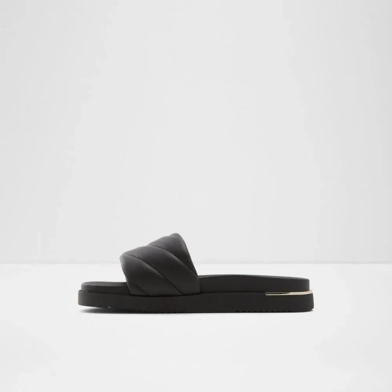 Black Acaswen Women's Round Toe Slide Sandal Aldo Fashion