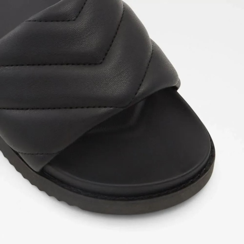 Black Acaswen Women's Round Toe Slide Sandal Aldo Fashion