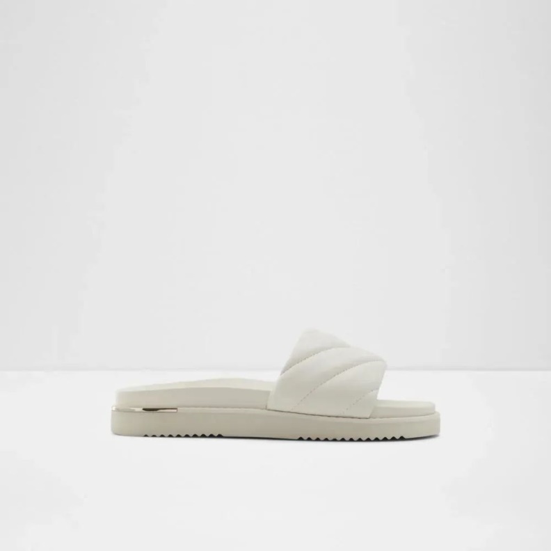 Fashion Aldo White Acaswen Women's Flat Casual Slide Sandal
