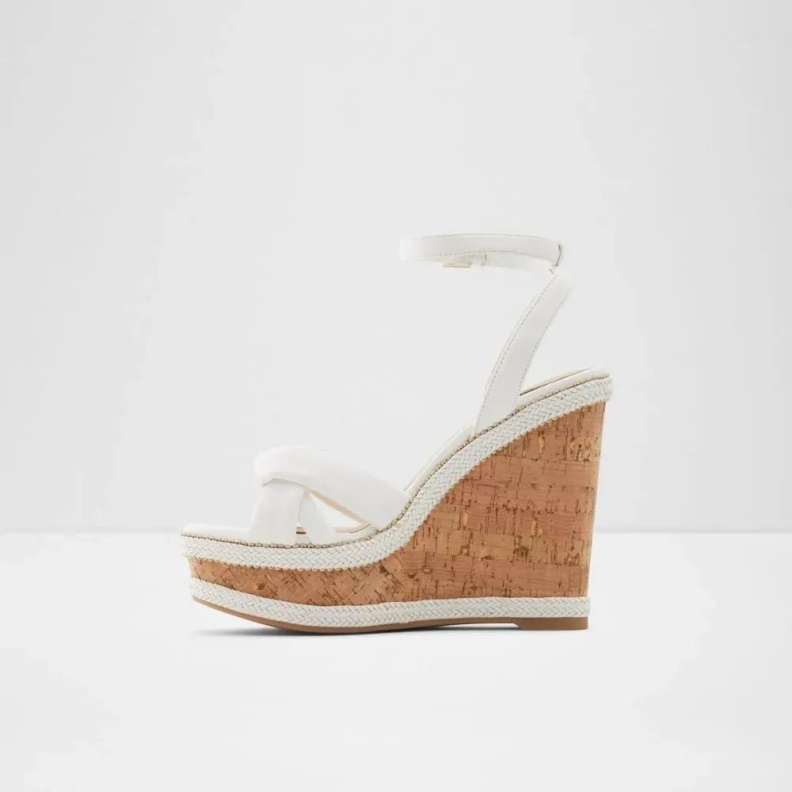 Fashion White Aldo Adrirawen Women's Two Piece Wedge Sandal
