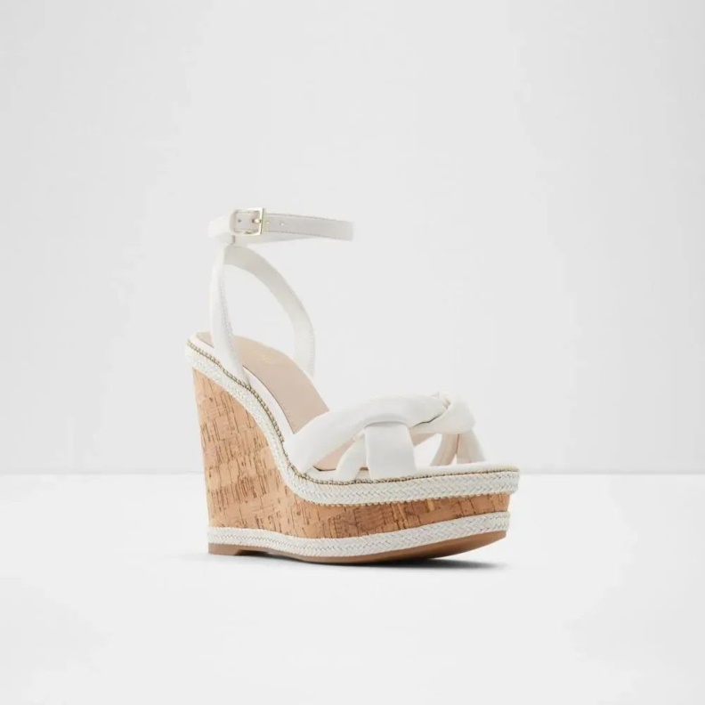 Fashion White Aldo Adrirawen Women's Two Piece Wedge Sandal
