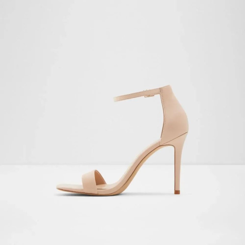 Afendaven Women's Ankle Strap High Heel Sandal Aldo Fashion Bone