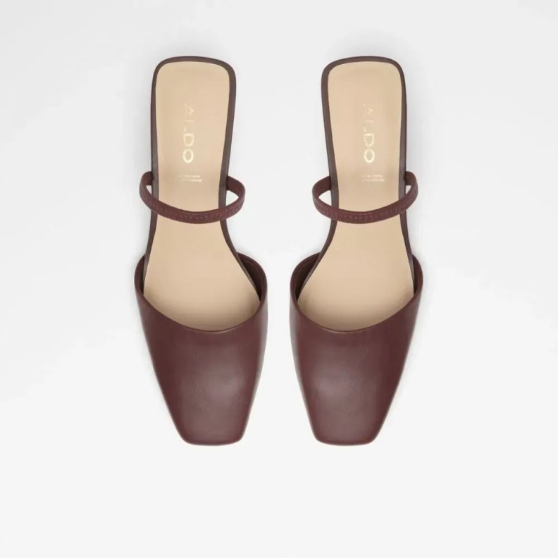 Aldo Fashion Afean Women's Pointed Toe Slip-On Heel Dark-Brown