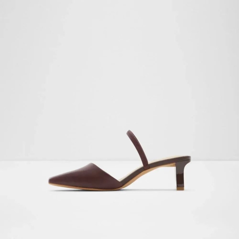 Aldo Fashion Afean Women's Pointed Toe Slip-On Heel Dark-Brown