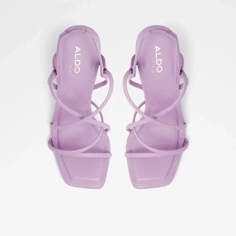 Aldo Amilia Women's Strappy Heeled Sandal Medium Purple Fashion