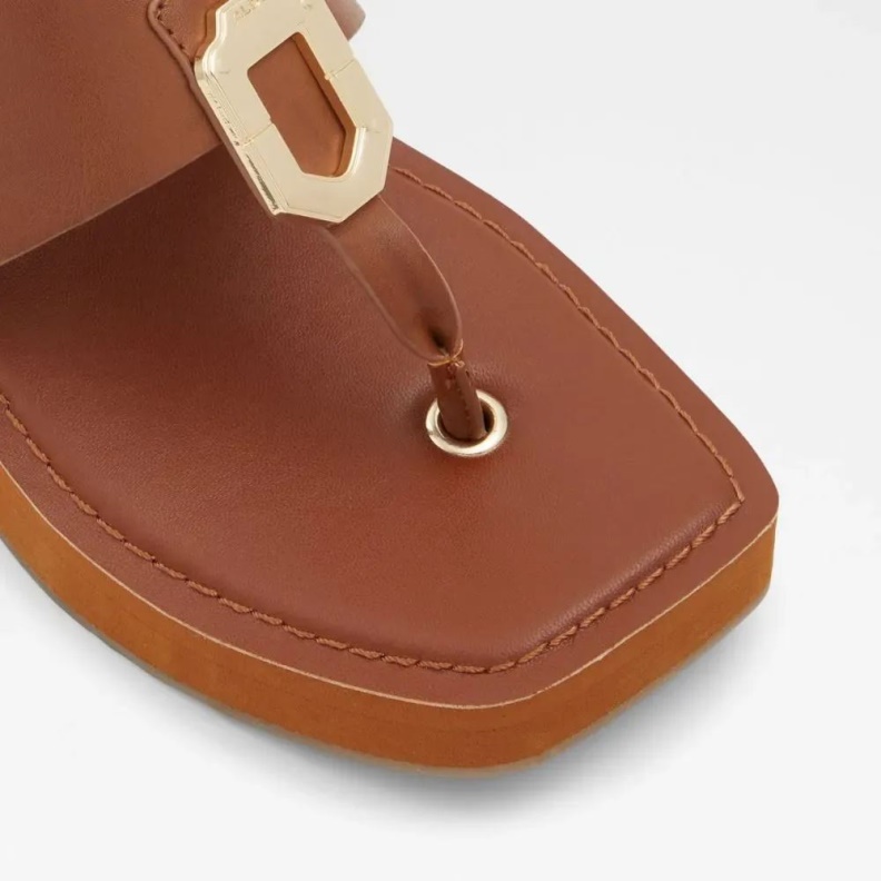 Aldo Cognac Fashion Aminny Women's Thong Beach Sandal