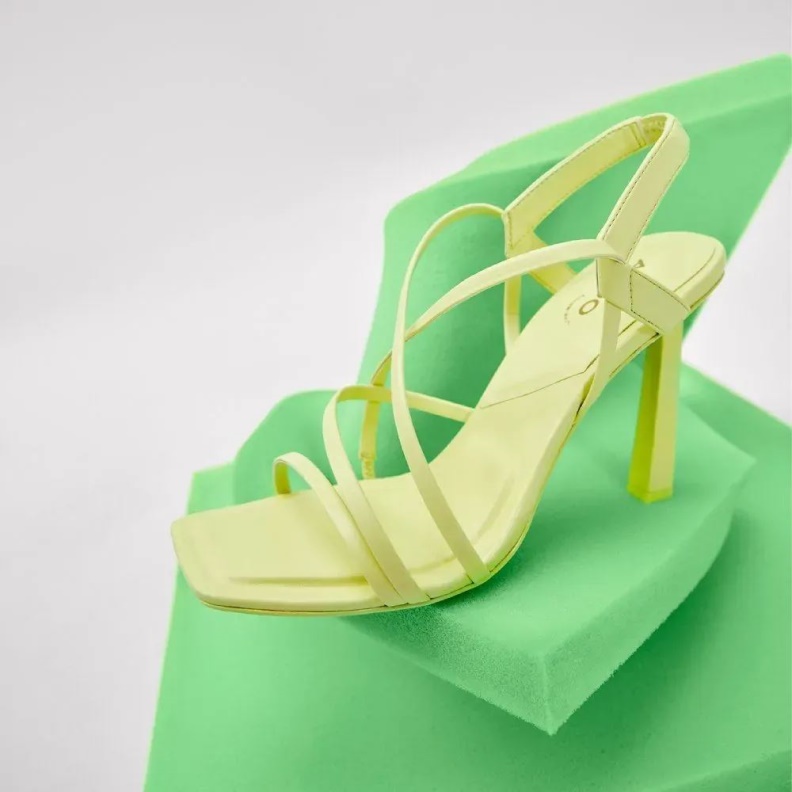 Fashion Aldo Light Yellow Amilia Women's Strappy Heeled Sandal