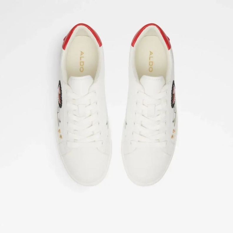 White Amtzell Women's Lace-Up Sneaker Fashion Aldo