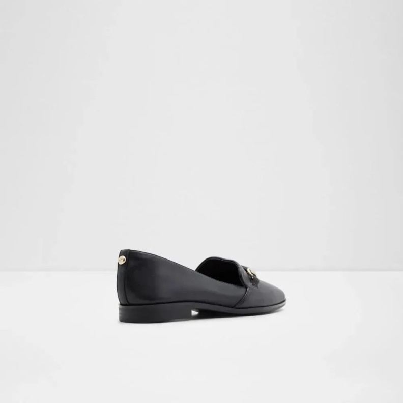 Black Aldo Fashion Applegum Women's Slip On Flat Heel