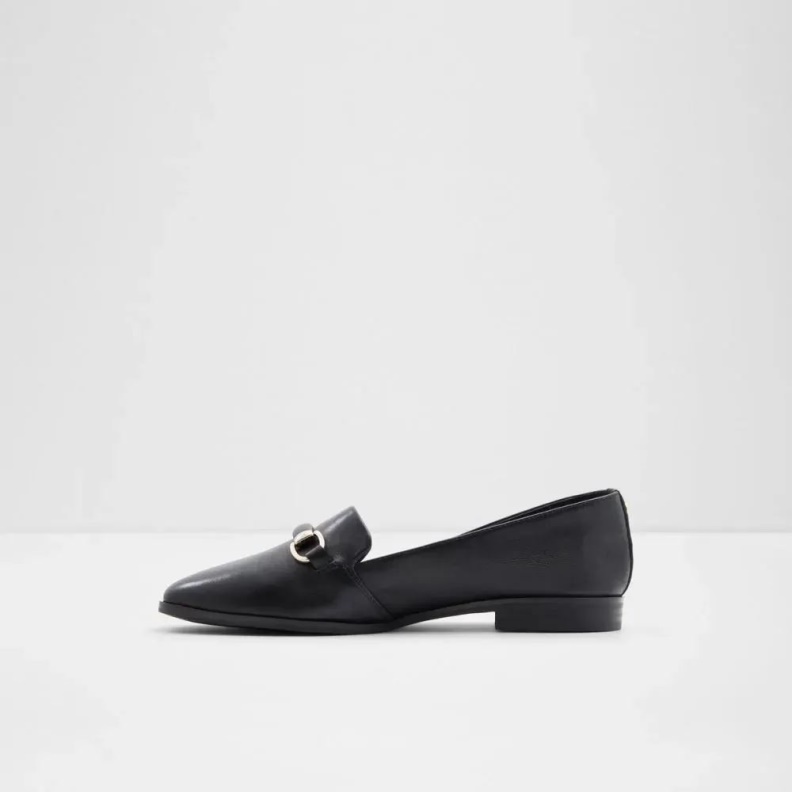 Black Aldo Fashion Applegum Women's Slip On Flat Heel