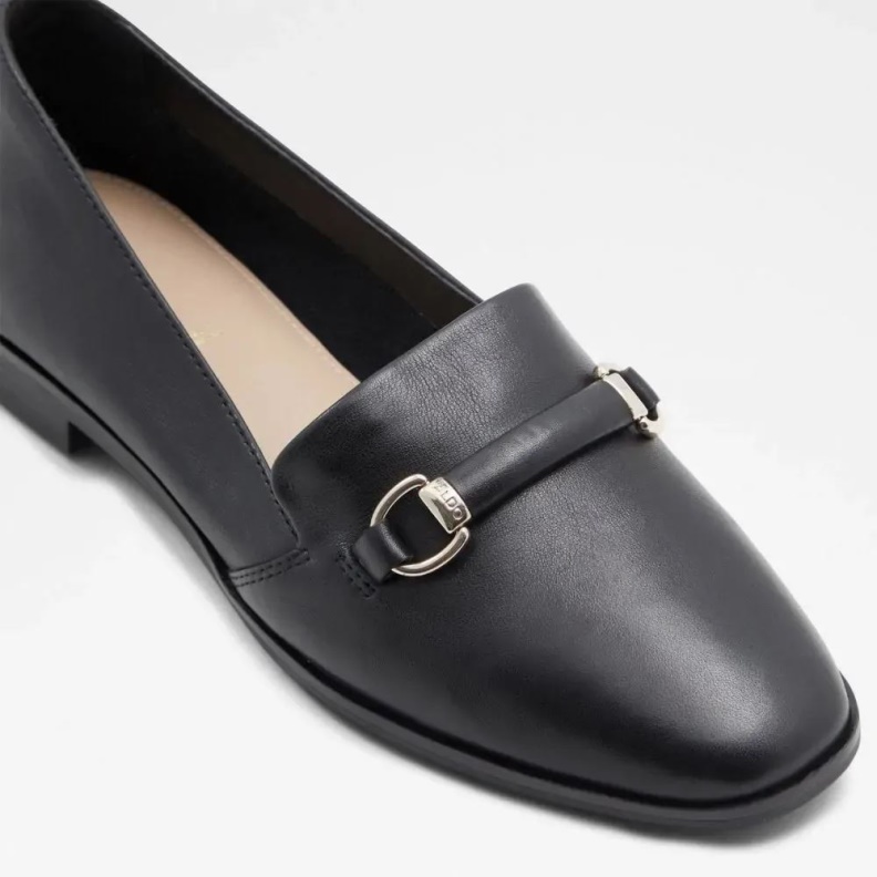 Black Aldo Fashion Applegum Women's Slip On Flat Heel