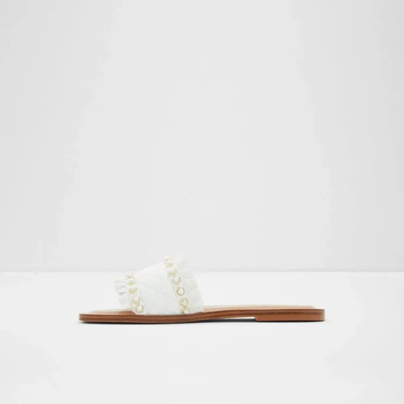 Aldo Fashion White Arilith Women's Flat Sandal