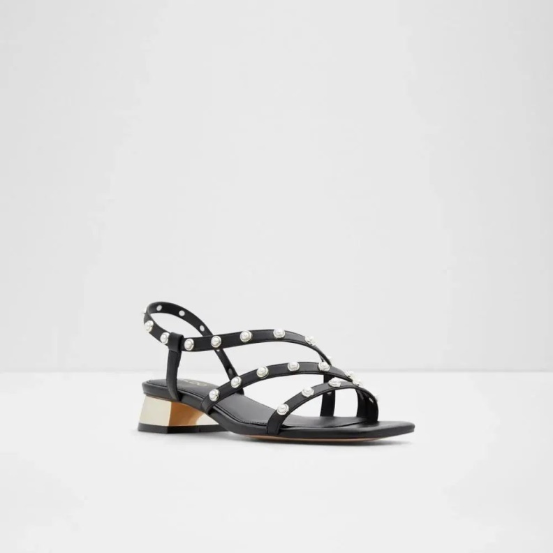 Aldo Black Fashion Asayweth Women's Sling Back Flat Sandal