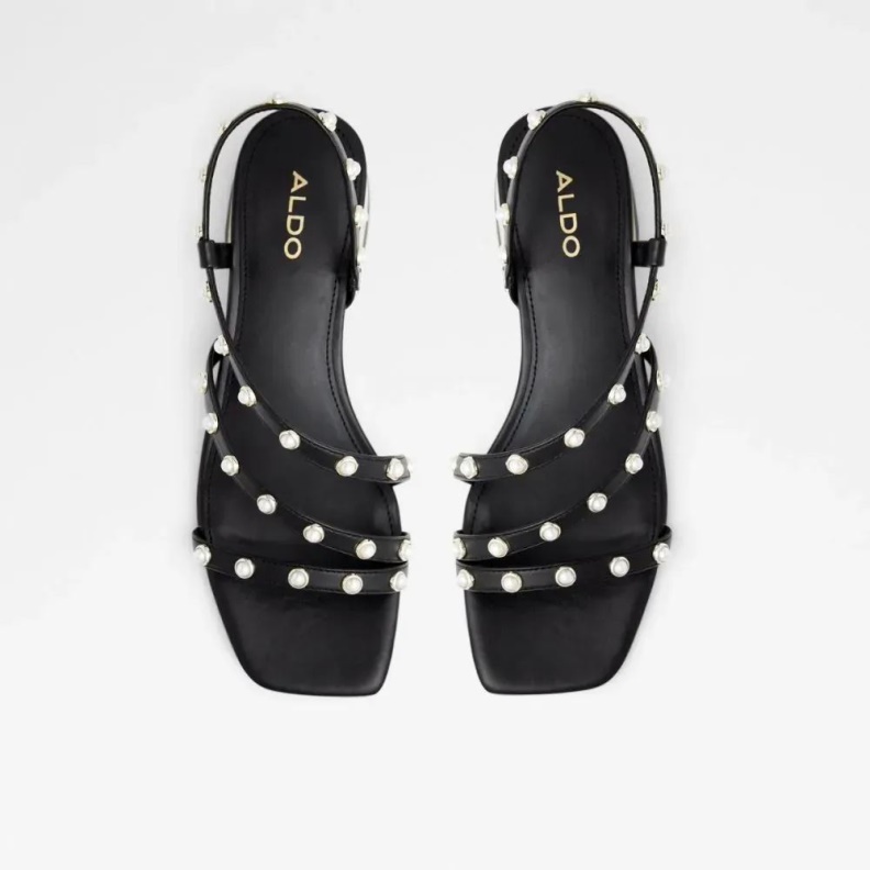 Aldo Black Fashion Asayweth Women's Sling Back Flat Sandal