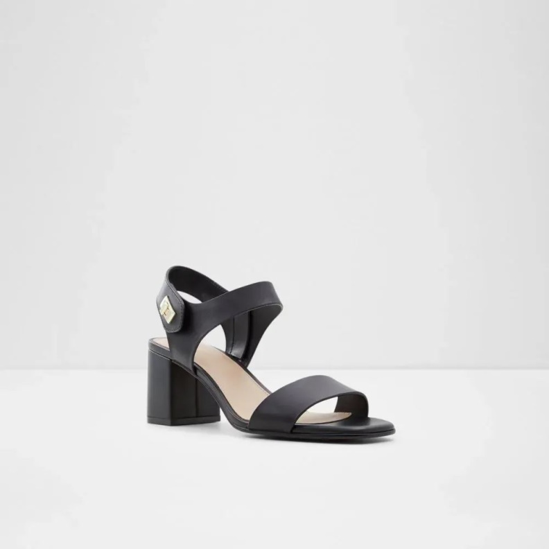 Aldo Fashion Black Astaossa Women's Block Heeled Sandal
