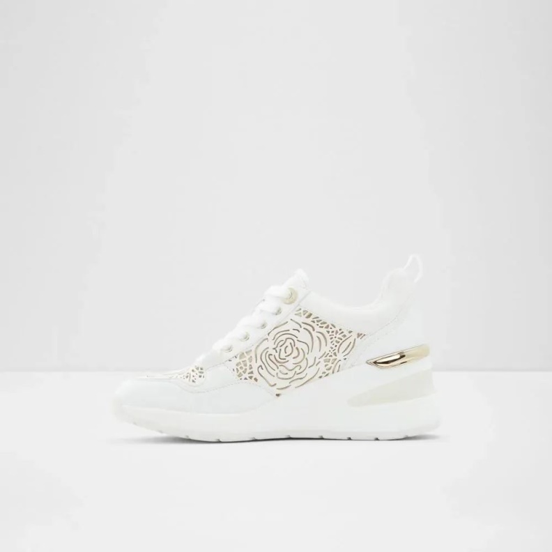Asilahan Women's Laced-Up Wedge Sneaker Fashion Aldo Other White