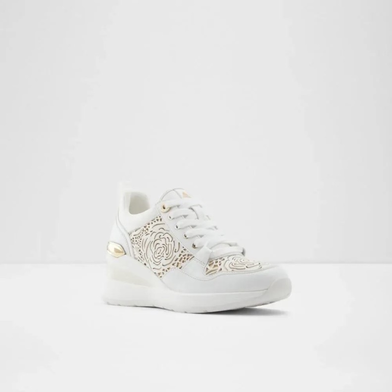 Asilahan Women's Laced-Up Wedge Sneaker Fashion Aldo Other White