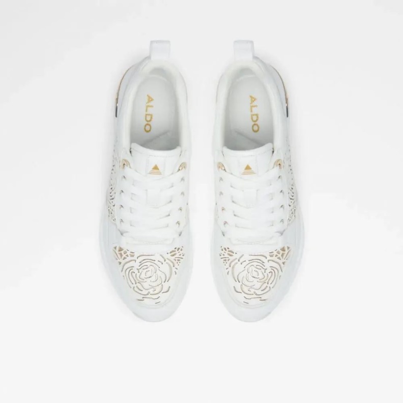 Asilahan Women's Laced-Up Wedge Sneaker Fashion Aldo Other White