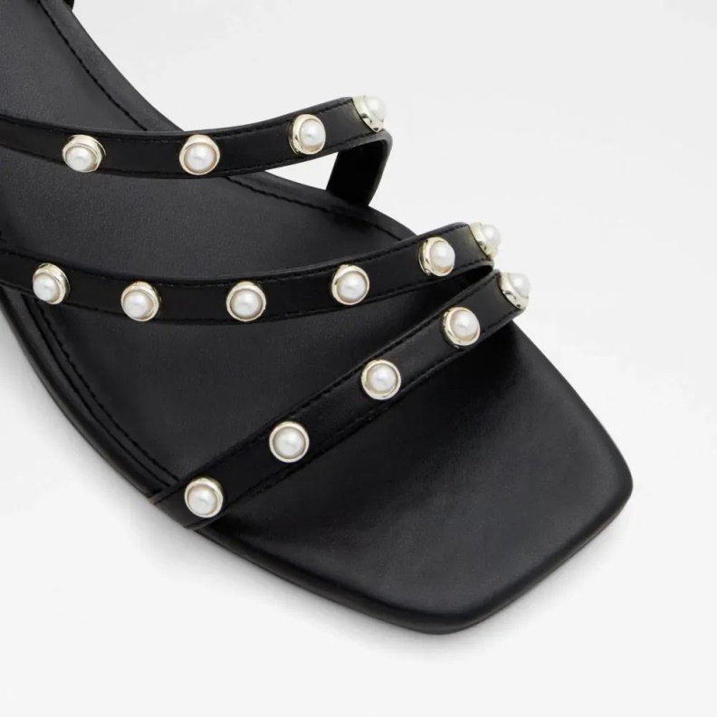 Fashion Aldo Black Asayweth Women's Sling Back Heeled Sandal