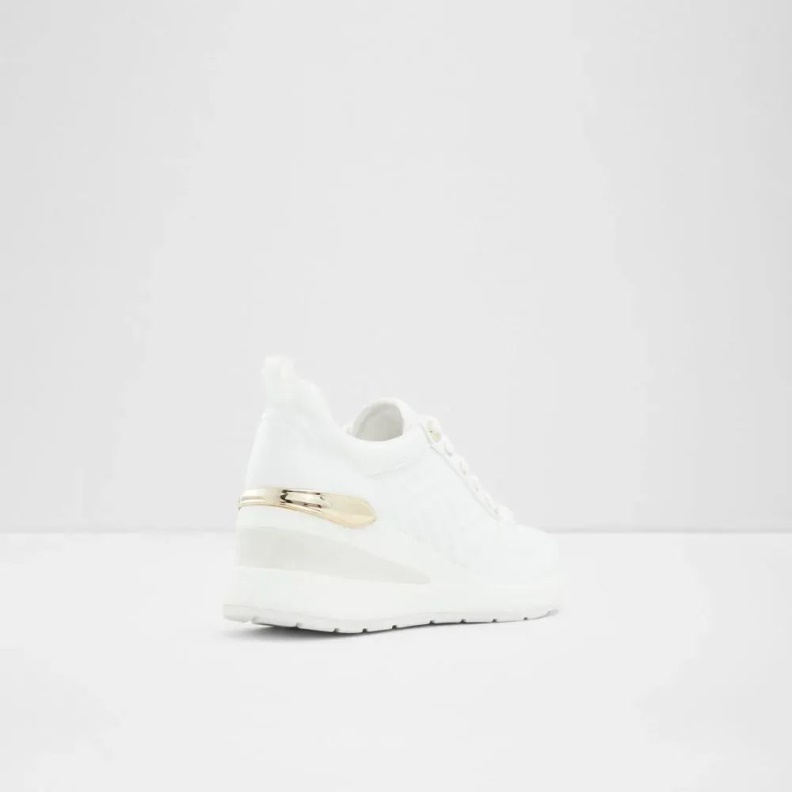 White Fashion Aldo Asilahan Women's Laced-Up Wedge Sneaker