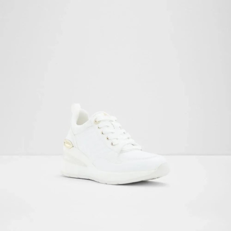 White Fashion Aldo Asilahan Women's Laced-Up Wedge Sneaker